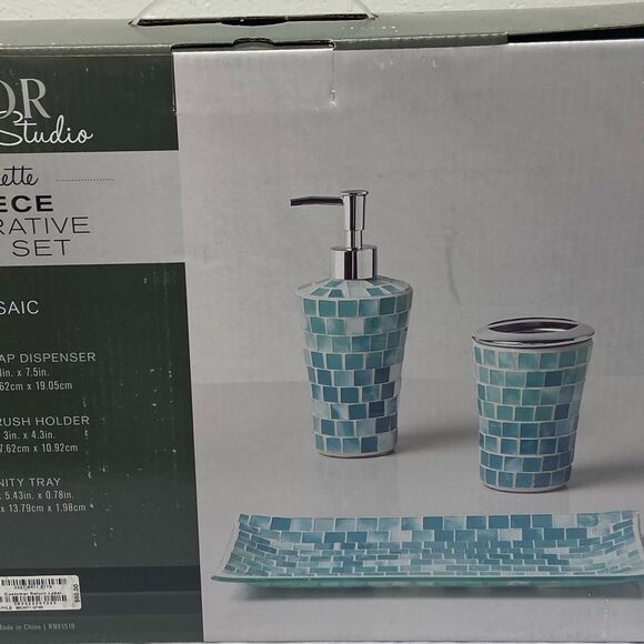 Decor Studio Annette 3-Pc. Bath Accessory Set - Picture 6 of 6